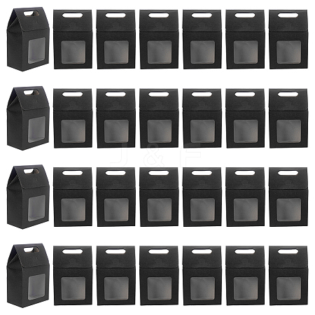 Rectangle Paper Storage Gift Boxes with Clear Window LS-CON-WH0095-60-1