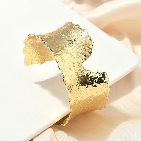 Brass Cuff Bangles for Women BJEW-A038-01B-G-1
