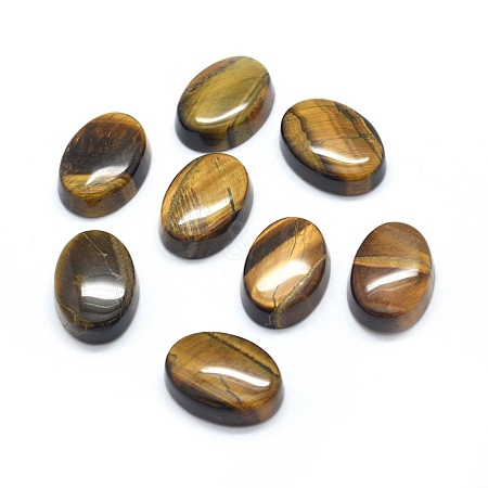 Natural Tiger Eye Cabochons G-O175-24C2-1