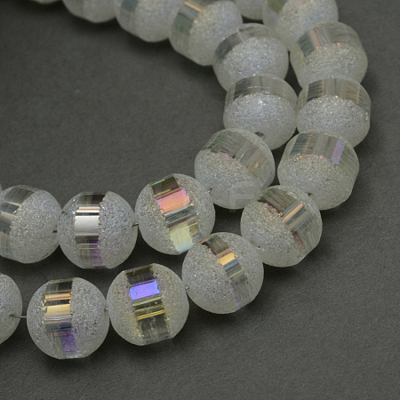 Electroplate Glass Bead Strands EGLA-S131-8mm-A01-1