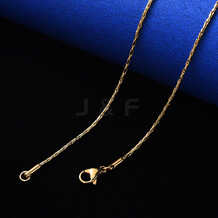 PVD Vacuum Plating 304 Stainless Steel Coreana Chain Necklace NJEW-S420-005B-G-1