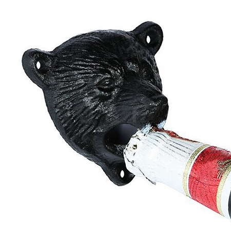 Rustic Bear Head Cast Iron Bottle Openers FAMI-PW0003-04-1