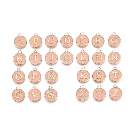Initial Letter A~Z Alphabet Enamel Charms ENAM-Q437-04-1