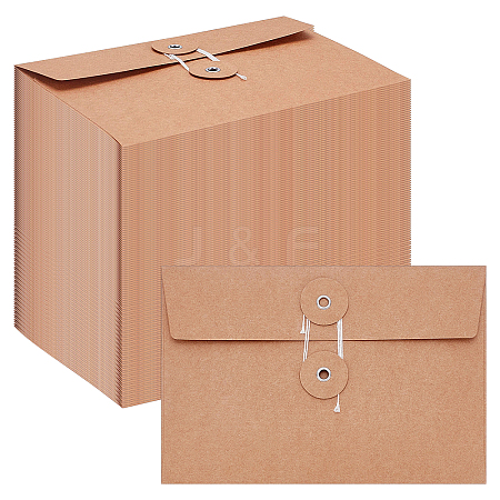 80Pcs Retro Buckle Blank Kraft Paper Envelopes DIY-WA0001-41-1