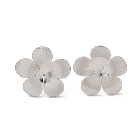 Non-Tarnish Flower 304 Stainless Steel Stud Earrings for Women EJEW-L272-031P-01-1