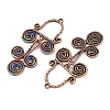 Tibetan Style Alloy Big Pendants AL-CBA606A-06-2