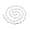 Enamel Flat Round with Evil Eye Link Chains CHS-G021-01P-04-3
