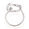 Oval Brass Cup Peg Ring Settings X-KK-N274-38P-3