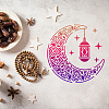 MAYJOYDIY US 1Pc Ramadan & Eid Mubarak PET Hollow Out Drawing Painting Stencils DIY-MA0001-07A-5