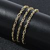 2.7MM Brass Textured Figaro Chain Necklaces for Women KK-CBA2293-16G-2