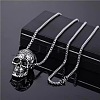 Alloy Ruby Rhinestone Pendant 667 Stainless Steel Chain Necklaces FS-WG7010E-07-1
