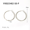 Stylish Stainless Steel Big Hoop Earrings NA7733-8-1