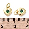 Brass Micro Pave Cubic Zirconia Charms KK-C051-07G-04-3