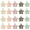 20Pcs 5 Colors Light Gold Plated Alloy Enamel Pendants ENAM-YW0002-93-1