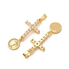 Religion Brass Pave Clear Cubic Zirconia Pendants CU-CBA40F6-01G-2