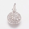 Brass Cubic Zirconia Pendants LS-ZIRC-K070-21P-1