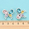 Alloy with Colorful Glass Pendants FIND-G062-09MS-4