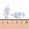 Flocking Opaque Resin Pendants RESI-P053-03E-P-3