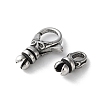 316 Stainless Steel Lobster Claw Clasps Sets STAS-D303-10AS-01-2