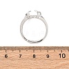 Brass Open Cuff Ring Components KK-U074-10P-3