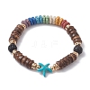 Coconut Beaded Bracelets BJEW-JB10077-01-1