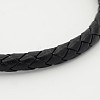 Braided Leather Cord Necklaces NJEW-J023-18-3