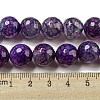 Faceted Natural Dragon Veins Agate Beads Strands X-G-F447-12mm-P09-5
