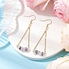 304 Stainless Steel with Natural Fluorite Dangle Earrings EJEW-JE06010-07-2