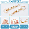 Unicraftale 2Pcs Aluminum & Iron & Zinc Alloy Oval Link Purse Strap Extenders FIND-UN0003-19KCG-4