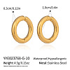 304 Stainless Steel Ring Clip-on Earrings ID1413-1-2
