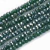 Electroplate Glass Beads Strands X-EGLA-R048-2mm-62-1