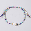 Natural Freshwater Pearl Bead Braided Bead Bracelets JH8725-5-1