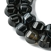 Natural Black Agate Beads Strands G-H023-A03-01-4
