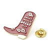 Boot with Word WHAT WOULD DOLLY DO Enamel Pins JEWB-E028-02G-3