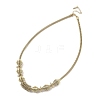 304 Stainless Steel Irregular Twisted Chain Spiral Bib Necklaces for Women NJEW-B127-01G-05-2