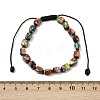Dyed Natural Imperial Jasper Beads Braided Bead Bracelets for Men Women BJEW-D360-01C-5