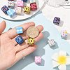 18Pcs 9 Styles Laser & Printed Opaque Acrylic Beads OACR-FS0002-81-5
