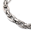 Tarnish Resistant 304 Stainless Steel Byzantine Chain Bracelets BJEW-B078-87P-2