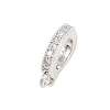 Brass Micro Pave Clear Cubic Zirconia Fold Over Clasps KK-H268-08P-1