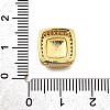 Brass Micro Pave Clear Cubic Zirconia Multi-Strand Links KK-B136-14G-3