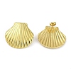 PVD Vacuum Plating 201 Stainless Steel Shell Shaped Stud Earrings for Women EJEW-F345-04G-2