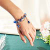 Glass & Alloy Rhinestone Beads Bracelets BJEW-TA00544-6