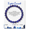 Natural Lapis Lazuli Beaded Stretch Bracelets PW-WG7FE75-10-1