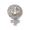 Alloy Fist Lapel Pin Brooch for Backpack Clothes JEWB-E016-17AS-2