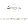 Anti-Tarnish Rhodium Plated 925 Sterling Silver Heart Link Chains STER-NH0001-28B-P-2