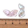 UV Plating Transparent Crackle Acrylic Beads OACR-G052-10C-3
