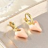 Brass Enamel Dangle Hoop Earrings for Women KK-CBA760A-06G-3