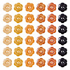 90Pcs 6 Colors 2-Hole Wood Flower Buttons BUTT-TA0001-40D-2