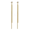 Brass Tassel Chain Drop Earrings  for Women EJEW-JE05744-01-1