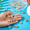24Pcs 4 Styles Electroplate Cowrie Shell Link Connectors Charms and Pendants SHEL-TA0001-25-6